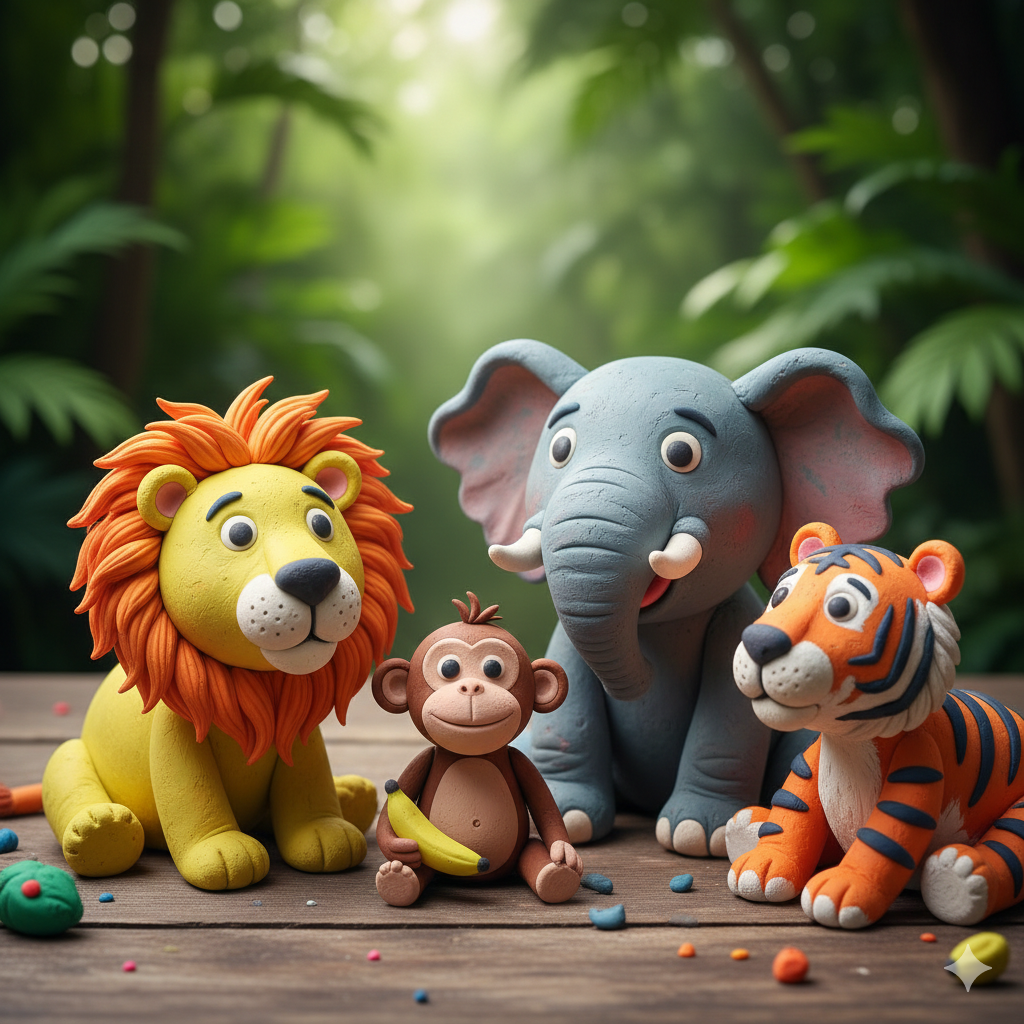 Animales de plastilina